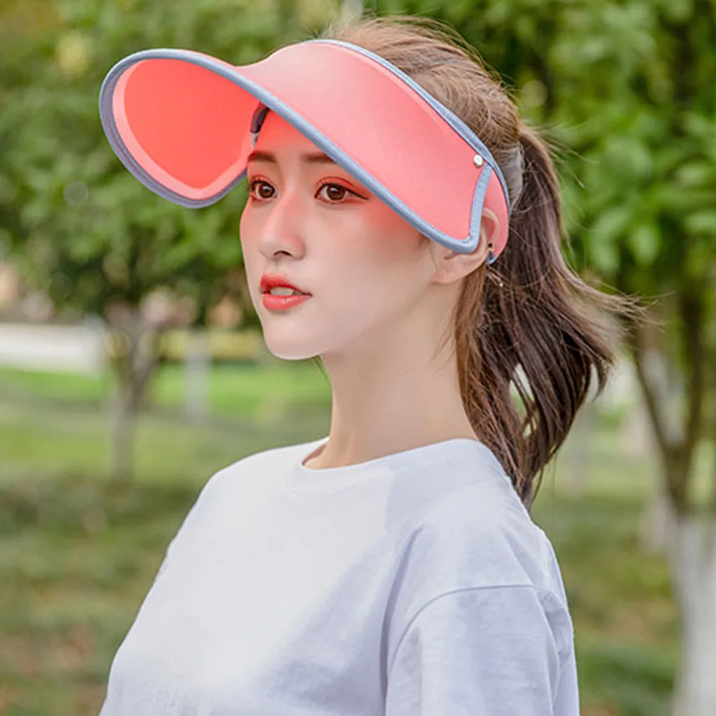 Empty-Top Sun Hats for Men Women Adjustable Protective Solid Casual Outdoor Tennis kapelusz damski lato #30 | Аксессуары для