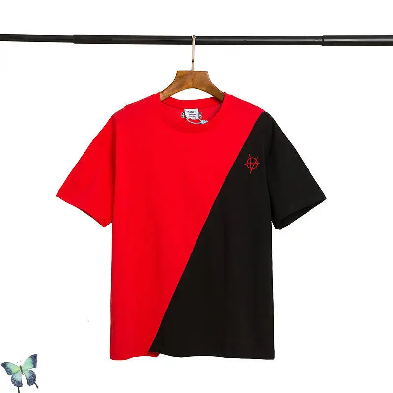 

Embroidery Patchwork Vetements T-shirt Loose Design Men and Women Short Sleeve Original Version 1:1 T Shirt