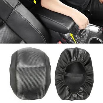 

Carbon Fiber Look Car Armrest Cover Protector For Jeep Grand Cherokee 2011-2019 Car Interior Decoration Armrest Cover