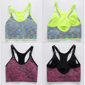 Phikeseya Women Fitness Yoga Sports Bra for Running Gym Straps Padded Top Athletic Vest Quick Dry Sport bra for women 5 colors 2
