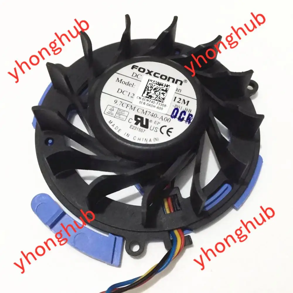 

Emacro For FORCECON PVB060E12M M740-A00 DC 12V 0.23A 4-wire Server Cooler Fan