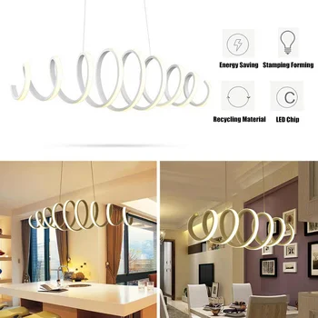

LED Acrylic Pendant Light Bar Cafe Restaurant Hanging Pendant Lamp Modern Art Fixture 110-220V Living Room Home Decoration