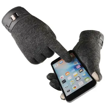 

Men Business Warm Gloves Touch Screen Leather Gloves Thermal Fleece Lined Driving Winter Warm Gift Business Work Meeting Gloves