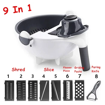 

Kitchen Slicer Cutter Large Capacity with Drain Basket Potato Chip Radish Tools Peeler Grater Accessorie kitchen gadget