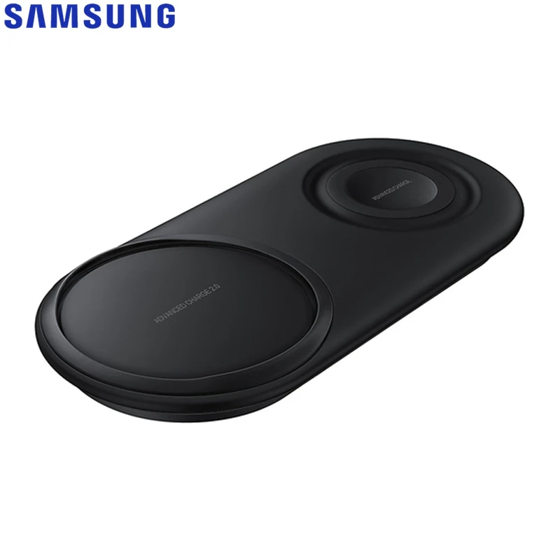 Samsung Оригинальное Беспроводное зарядное устройство Duo Pad EP-P5200 для Galay S10 S10+ S10 S9 S8 Note10 Note 9 Note8 gear S3 iPhone Xs Mi9 Mix 2s