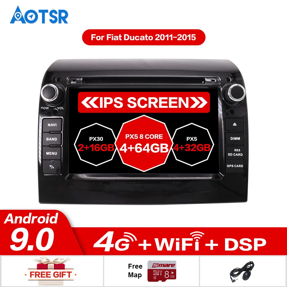 Perfect Aotsr Android 9.0 GPS navigation Car DVD player car video car player Stereo for FIAT DUCATO 2011-2015 Car Radio head unit player 16
