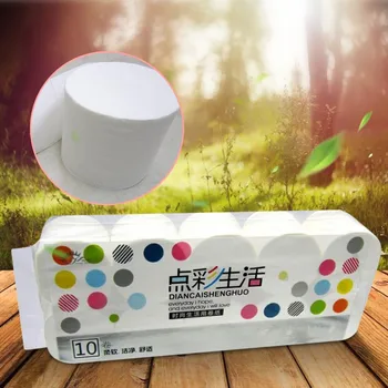 

Toilet Paper Towels 4 Layers 10 Rolls Hollow Solid Roll Paper Household Toilet Paper Rolls Bathroom Accessories #Zer