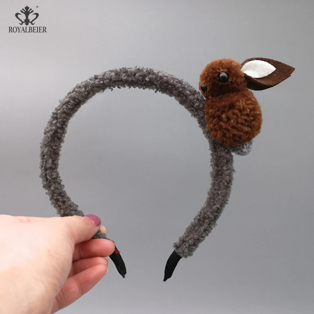 Rabbit Hair 6 ROYALBEIER дети милый плюшевый кролик с ушами заколки для волос с фигурками животных Кролик Повязки для волос повязка для волос головные повязки для девочек аксессуары для волос - Цвет: Rabbit Hair 6