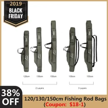 FDDL Портативный Складная удочка мешки из плотной ткани Удочка крышка Полюс сумка для хранения Чехол Рыбалка Шестерни снасти 120/130/150 см