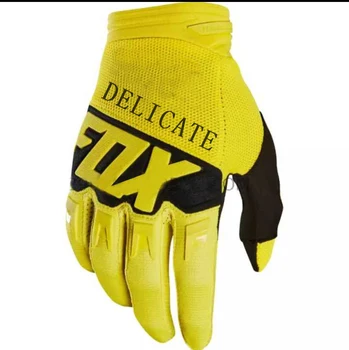

Free Shipping 2019 Delicate Fox Yellow Black Glove Motorcycle MX Gloves Motorbike Riding Automotive MTB Bike Gloves