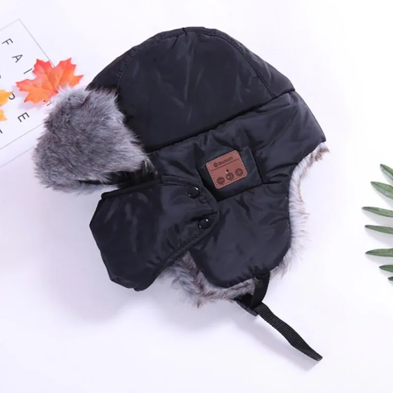Рождественская bluetooth-гарнитура 5,0 ветрозащитная теплая шапка зимние уличные беспроводные музыкальные колпачки для наушников