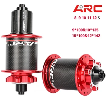 

ARC new 32 Holes Carbon Fiber MTB hub Mountain bike hubs 4 bearing 6 Pawls 114 Click 8 9 10 11 speed bicycle hub135 * 10 142*12