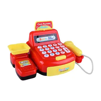 

Simulated Supermarket Checkout Counter Role Cashier Cash Register Toy Learning Educational Pretend Play House Set For Kids Gifts