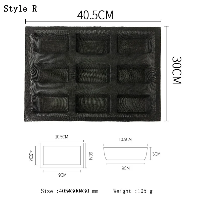 Meibum различные длинные буханки хот-дог багет Eclair печенье противень для выпечки антипригарное стекло волокно силиконовые формы для хлеба черная пористая форма - Цвет: Style R