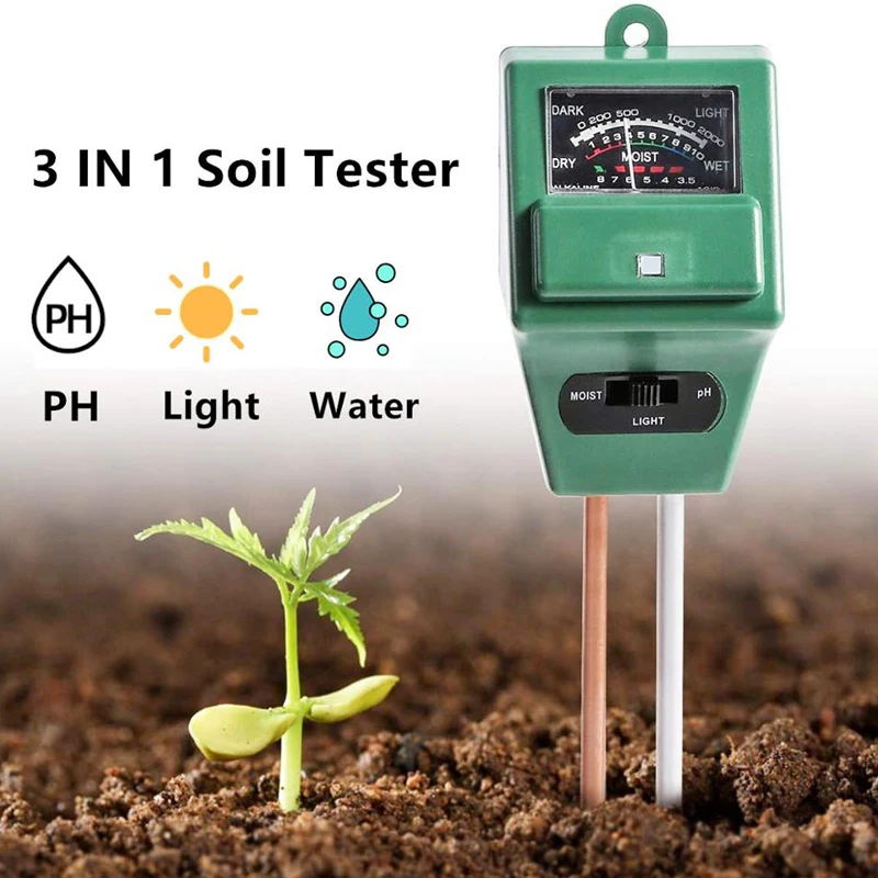 3in1PlantFlowersSoilPHTesterMoistureSensorMeterhumidity