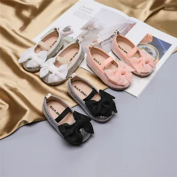 

Black School Princess Shoes for Girls 2019 Autumn Girls Shoes with Bows Pink Shoes with Suspenders for Girls Children Flats