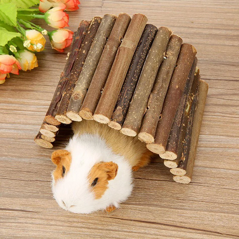 Wooden Bridge Hanging Toys Hamster tunnel ramp Flexible Small Animal House Accessories for Mice Rodents Climbing Toy | Дом и сад