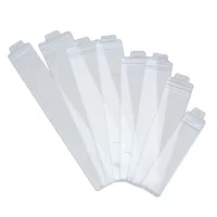 100pcs pvc Ziplock packaging bag plastic transparent frosted watch  eyebrow pencil sample card head self-sealing tableware bag 2