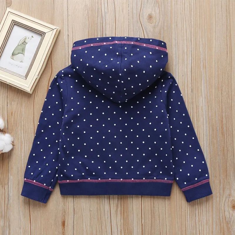 Spring /Autumn Baby Boy Girl Coat Toddler Boys And Girls Long Sleeved Hooded Sweater Cartoon Zipper Jacket