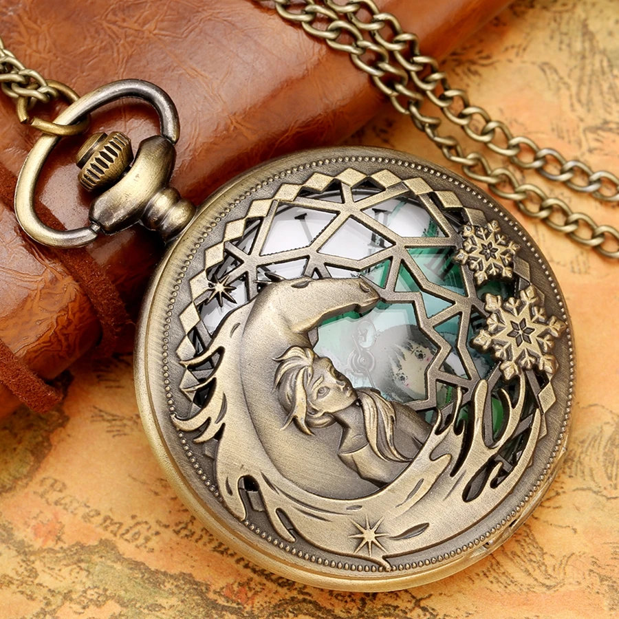 Reloj de bolsillo de cuarzo con temática de película japonesa para niñas, reloj de pulsera de estilo Steampunk, regalo de recuerdo