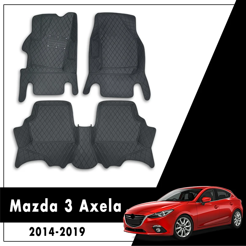 Коврики кожаные декоративные для Mazda 3 Axela 2019 2018 2017 2016 2015 2014 | Автомобили и