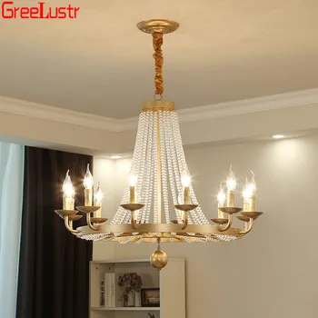 

Modern Crystal Led Chandelier Lustre Luxury Gold Hanging Lampara for Restaurant Romantic Suspension Luminaire Loft Chandeliers