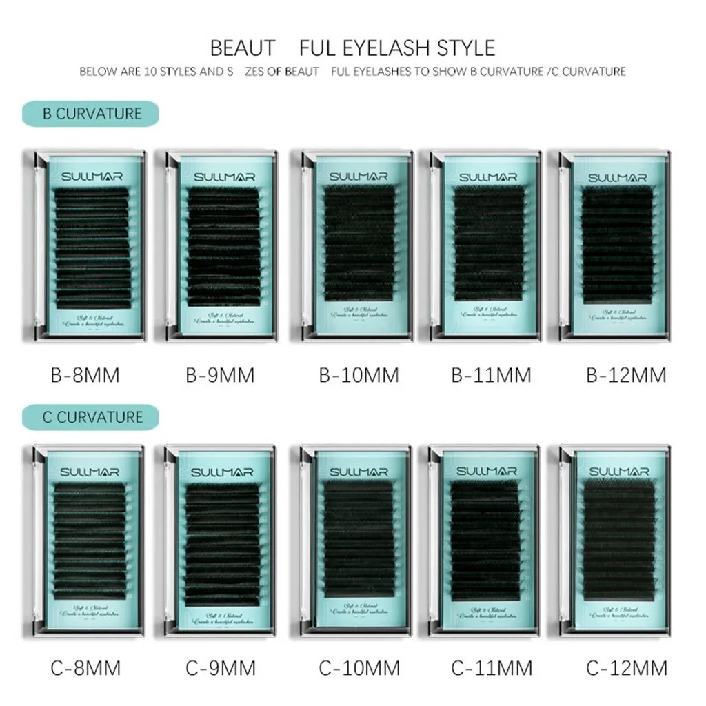 Individual False Eye Lashes Black Silk Eyelashes Extension False Eyelash Set Grafting Fake False Eyelashes Extension Maquiagem