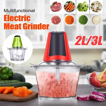 

2L/3L 2 Speed Multipurpose Electric Meat Grinder Vegetable Meat Slicer Mincer Food Cutter Machine Food Processor Kitchen Tool