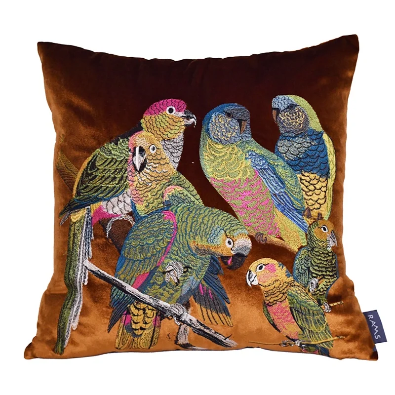 2021 Rams Embroidered Decorative Geometric Pillow Cushion Home Decor Embroidery COVER ONLY NO FILLINGS 