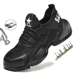 Chaussures de sécurité pour hommes, baskets de travail isolées, avec embout en acier, résistantes à la perforation, indestructibles, décontractées 