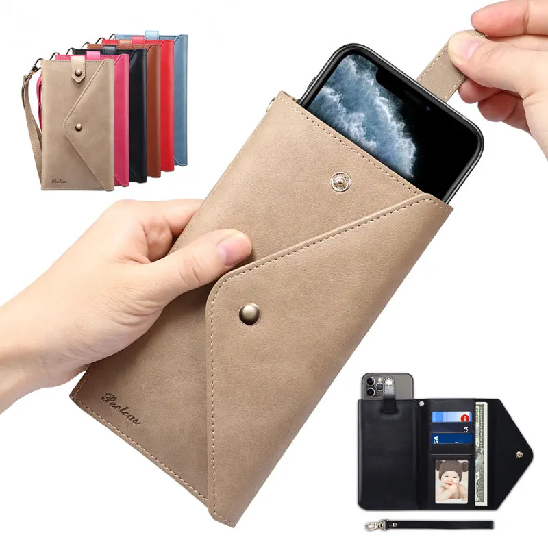 Многофункциональный кошелек, кожаный чехол для телефона, чехол для iphone 11 pro max 6s 7 8, чехол для samsung, Магнитный кожаный чехол, сумочка