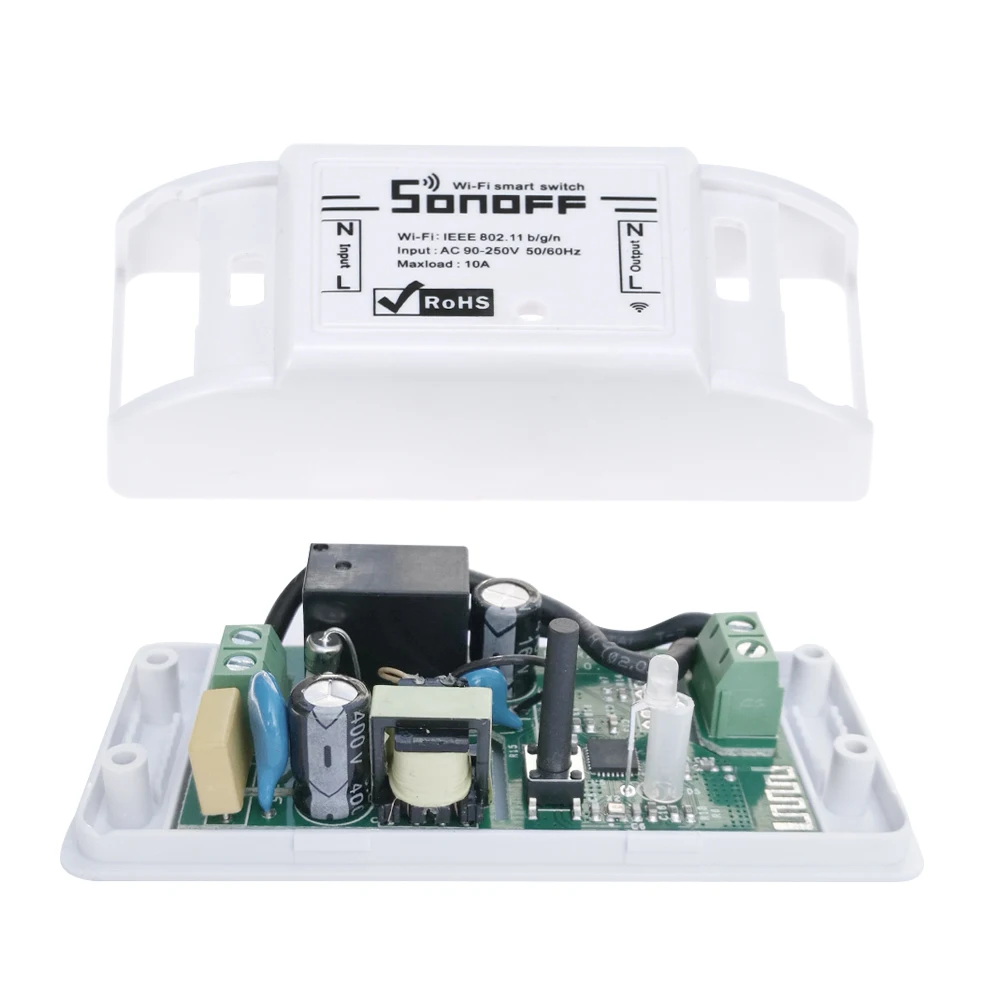 SONOFF, базовый Wifi переключатель, беспроводное приложение, дистанционное управление, Wifi переключатель, работает с Alexa для Google Home, таймер, электрические приборы