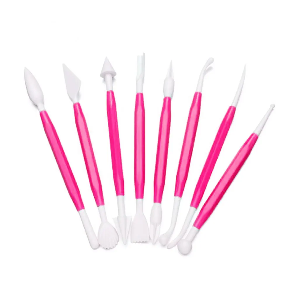 Description Picture 5 of itemSilicone world 8pcs/Set DIY Plastic Baking Tool Sugar Craft Fondant Cake Pastry Carving Cutter Chocolate Decorating Flower Clay