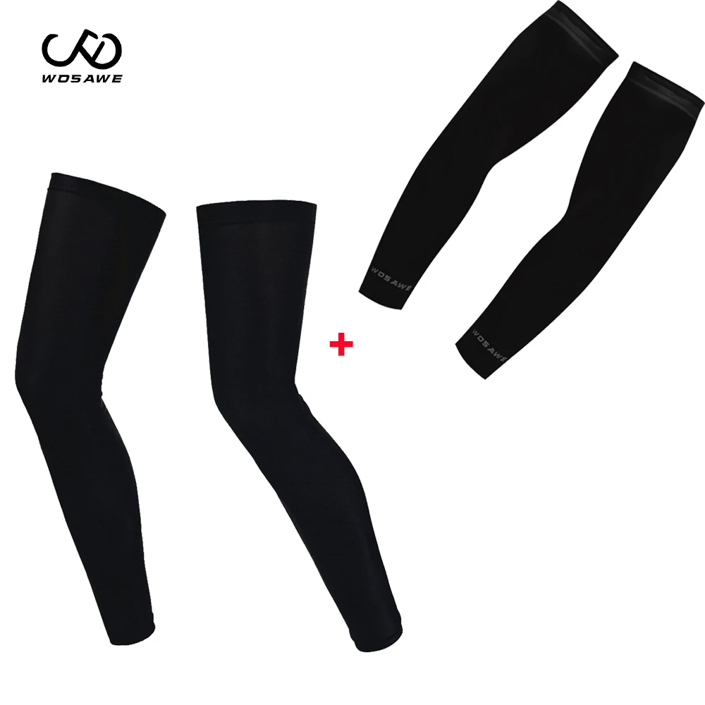 

WOSAWE Ourdoor Sport Breathable Quick Dry Armwarmers and Legwarmers Protection Running Hiking Basketball Soccer Arm &Leg Sleeves
