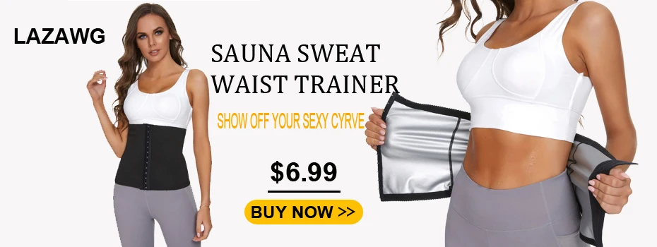 LAZAWG Neoprene Sweat Waist Cincher Women Firm Belly Control Faja Sauna Hot Thermo Body Shaper Waist Trainer Sport Girdle Shaper spanx thong
