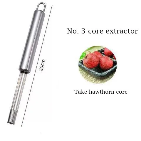 1Pcs Stainless Steel Twist Fruit Core Separator Seed Remover Hawthorn Jujube Pear Apple Corers Seeder Kitchen Gadgets Tools - Цвет: M