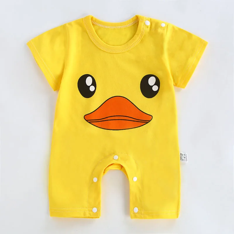 

Newborns Onesie Summer Short Sleeve Clothes Thin Infant Pure Cotton 0-3-6 Casual Romper Crawling Clothes Baby Class A