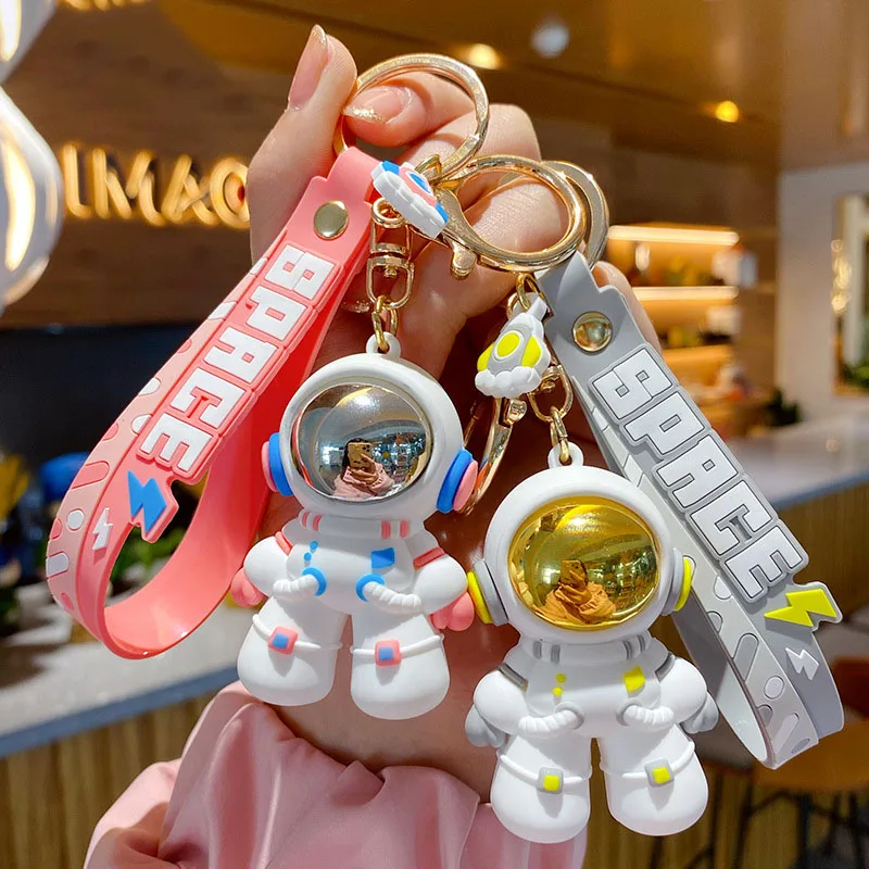 Space Robot Keyring Ornament Bag Pendant Astronaut Keychain Birthday Cartoon Gif 