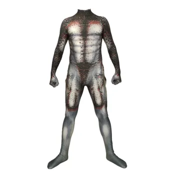 

High Quality Predator Cosplay Costume With 3D Print Predator Basic Suit Halloween Jumpsuits