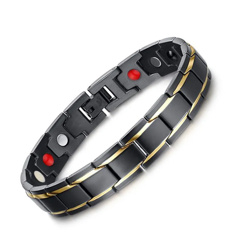 

Dropshipping Titanium Steel Male Magnet Radiation Protection Bracelets Fashion Men's Fashion Bracelets Jewelry Gifts for Family