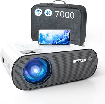 WiMiUS WiFi proyector K5 Bluetooth 6000L Mini proyector Support1080P y 200 "Pantalla proyector de Video BeamerMini proyector portátil