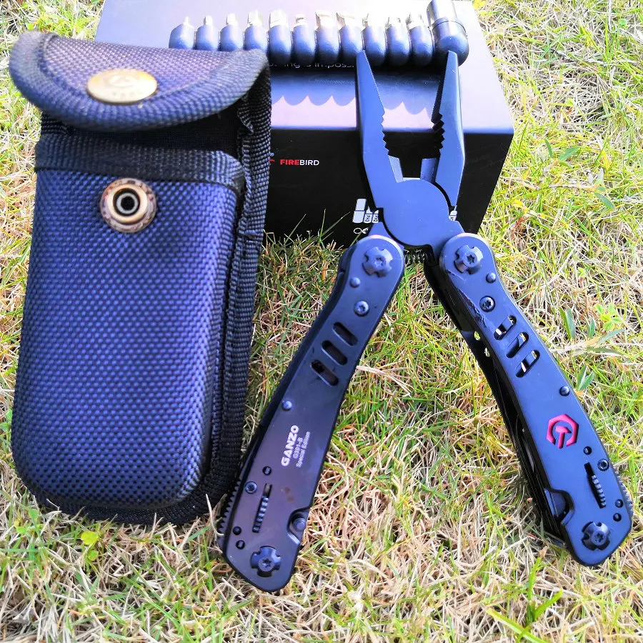 Ganzo G301B многофункциональные черные карманные плоскогубцы портативные складные