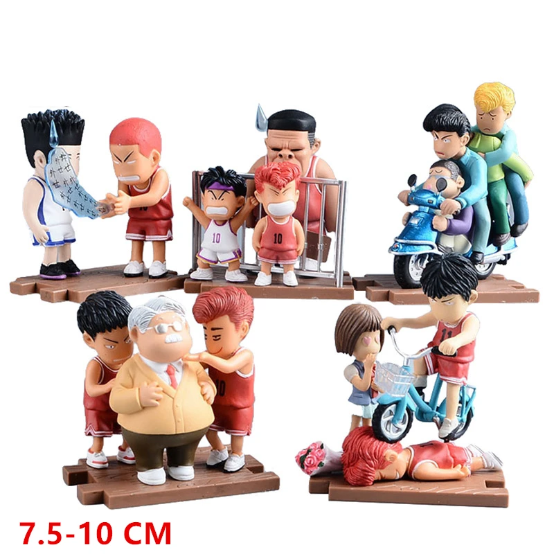 Anime Slam Dunk Action Figure Sakuragi Dasin Shohoku Model Japanese Basketball Cartoon Statues Display Dolls Toys for Adult Kids (8)