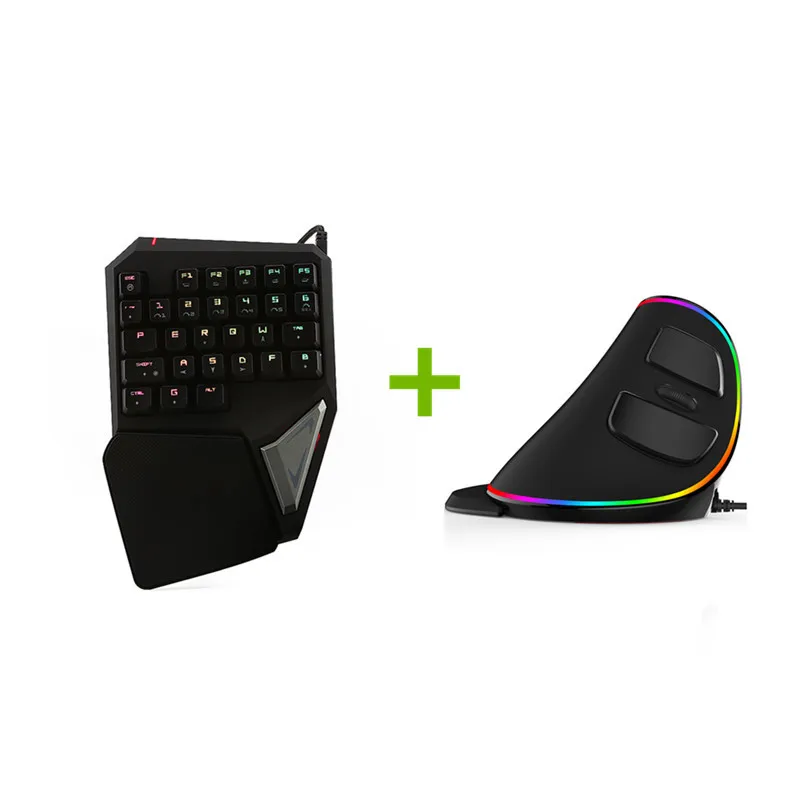 Delux T9 PLUS проводной набор с клавиатурой и мышью M618 RGB Игровые мыши механический usb-клавиатура Mause набор для ПК Одноручный геймпад геймер - Цвет: keyboard with mouse