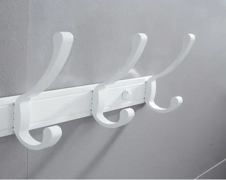 Vidric White bathroom robe hooks,Aluminum Alloy coat racks,clothes hooks bathroom hardware accessories kitchen hangers