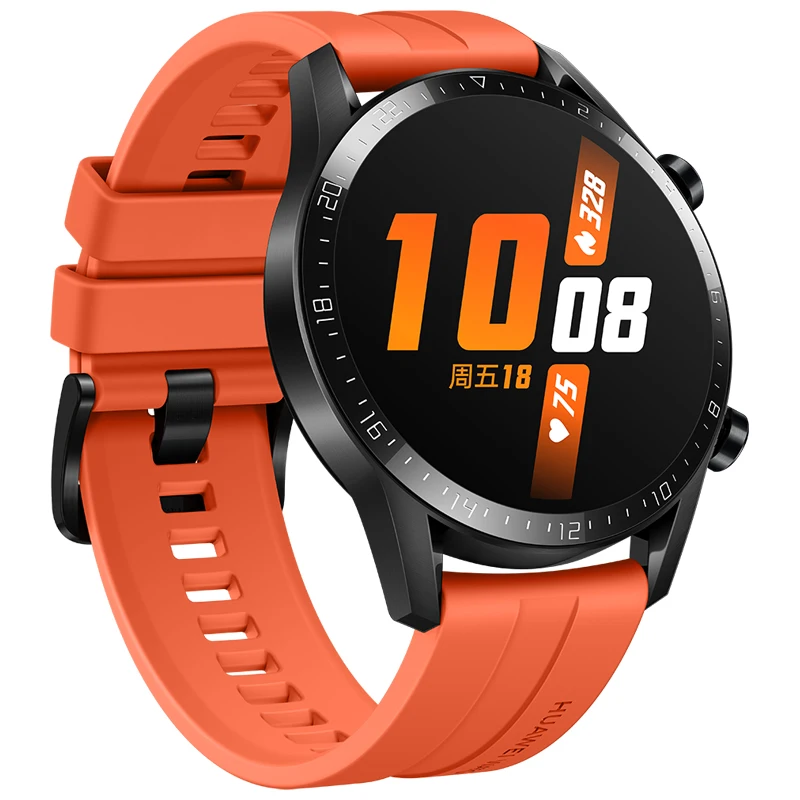 Orange Смарт-часы huawei GT 2 GT2, Смарт-часы с Bluetooth, 5,1, 14 дней работы от батареи, пульс звонка телефона для Android iOS - Цвет: Orange