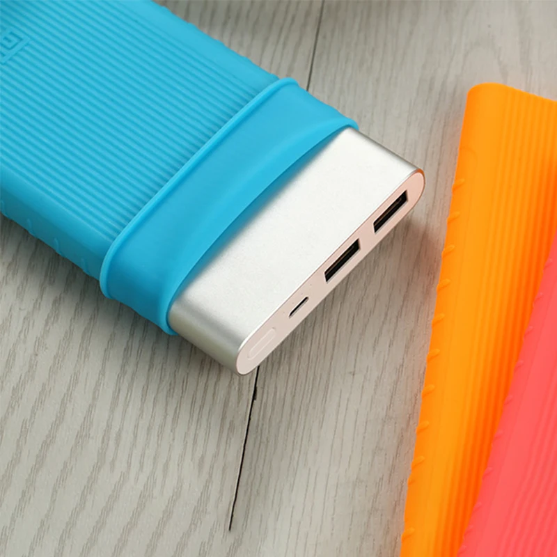 Защитный чехол для нового Xiaomi power Bank 2 10000 MAh двойной USB порт силиконовый чехол для телефона power макет банка PLM09ZM