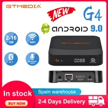 

GTMEDIA Set-Top-Box G4 Android 9.0 TV BOX, Voice Remote Control, Amlogic S905W, 4K 3D H265, Youtube Google, Support Europe Line