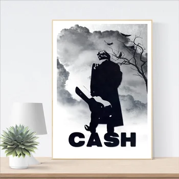 

Johnny Cash Country Music Poster Canvas Print Home Decor No Frame