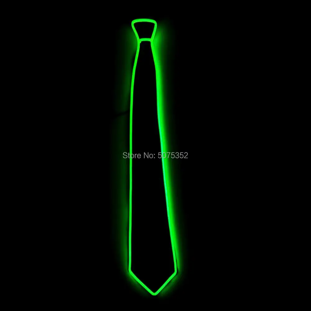 Design-D Lemon Green Лидер продаж EL светящийся галстук Для мужчин галстук-бабочка для мальчиков светодиодный шейный галстук неоновый Галстуки Для Свадьба День рождения Рождество Вечеринка декоративные - Цвет: Design-D Lemon Green